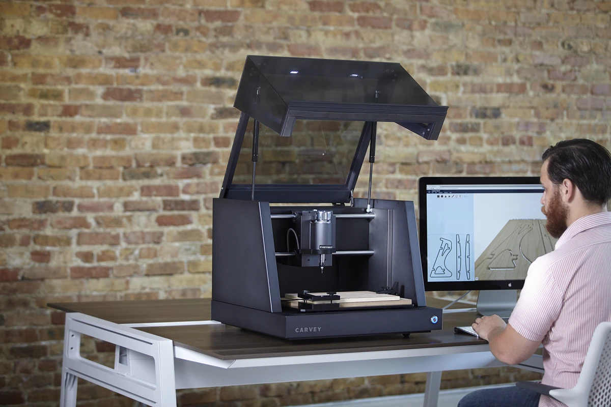 Carvey is a prototype 3D carving device that can sculpt wood, plastic, and metal into almost any object that you care to design.