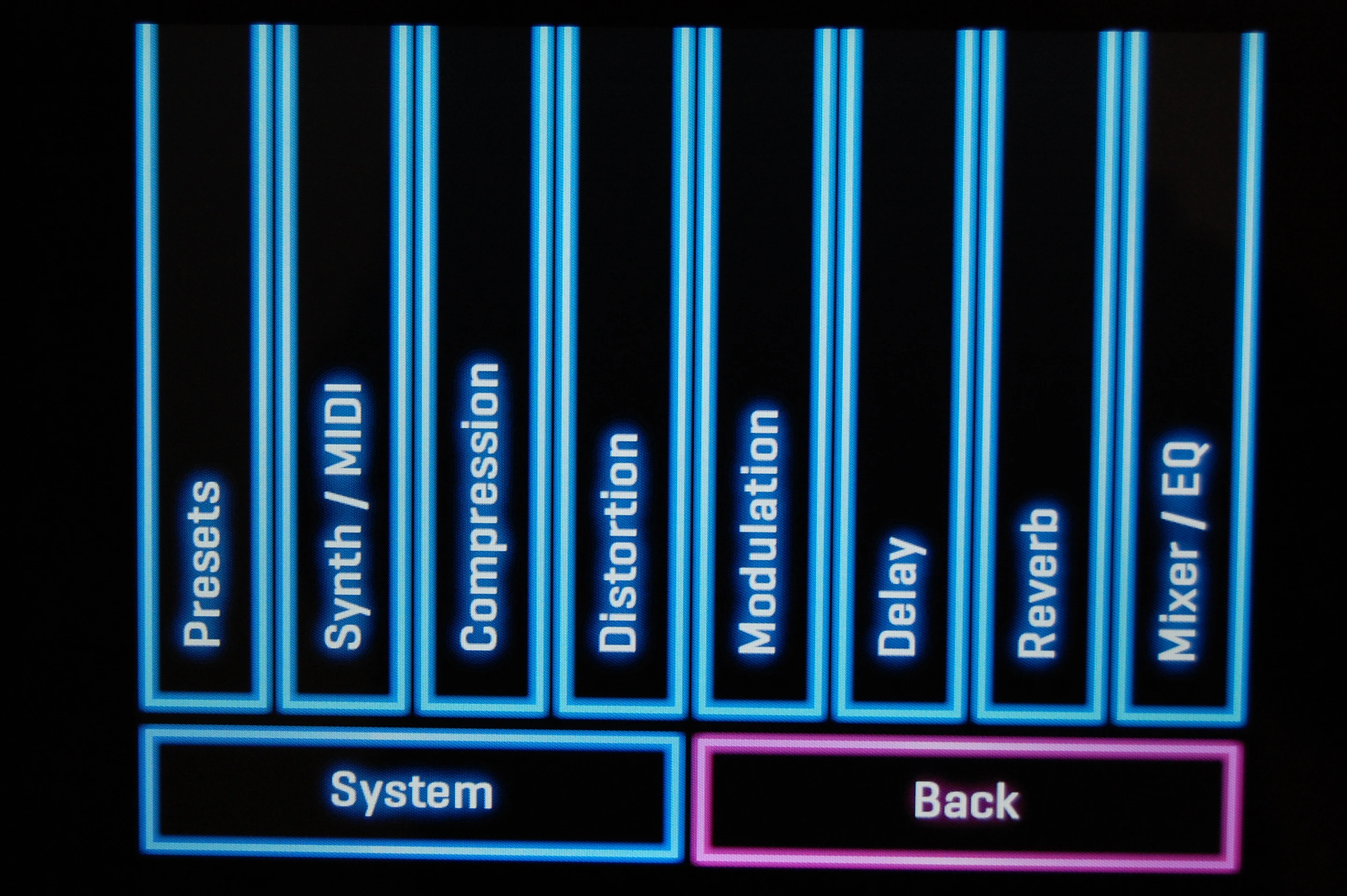 The Advanced menu caters for some serious sound tweaking