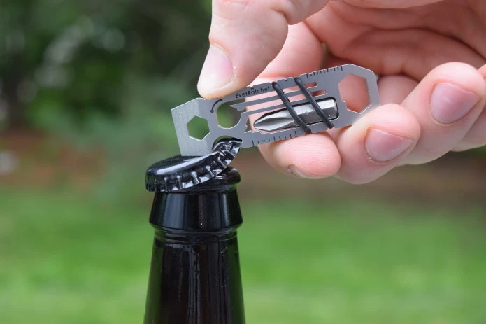 The EverRatchet multitool features a bottle opener implement