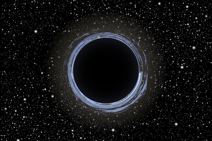 An artist's impression of a black hole