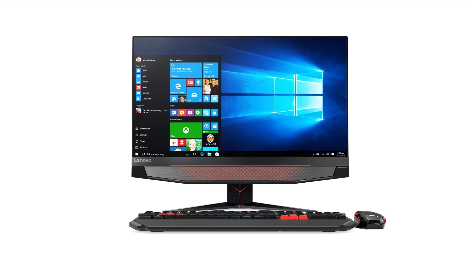 The IdeaCentre AIO Y910 can be fitted out with the same hardware specs as the Cube, but in an all-in-one monitor form factor