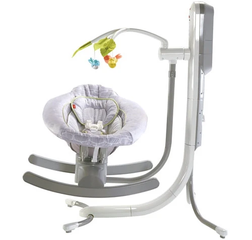 Fisher Price's Smart Connect Cradle ’n Swing is remotely-controlled via a smartphone app