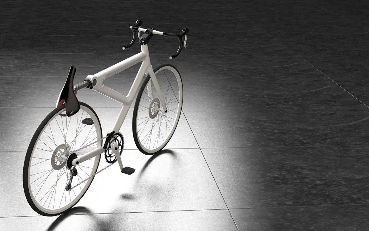 How a bicycle with Saddle Lock installed looks when the saddle is in place and secured to the rear wheel