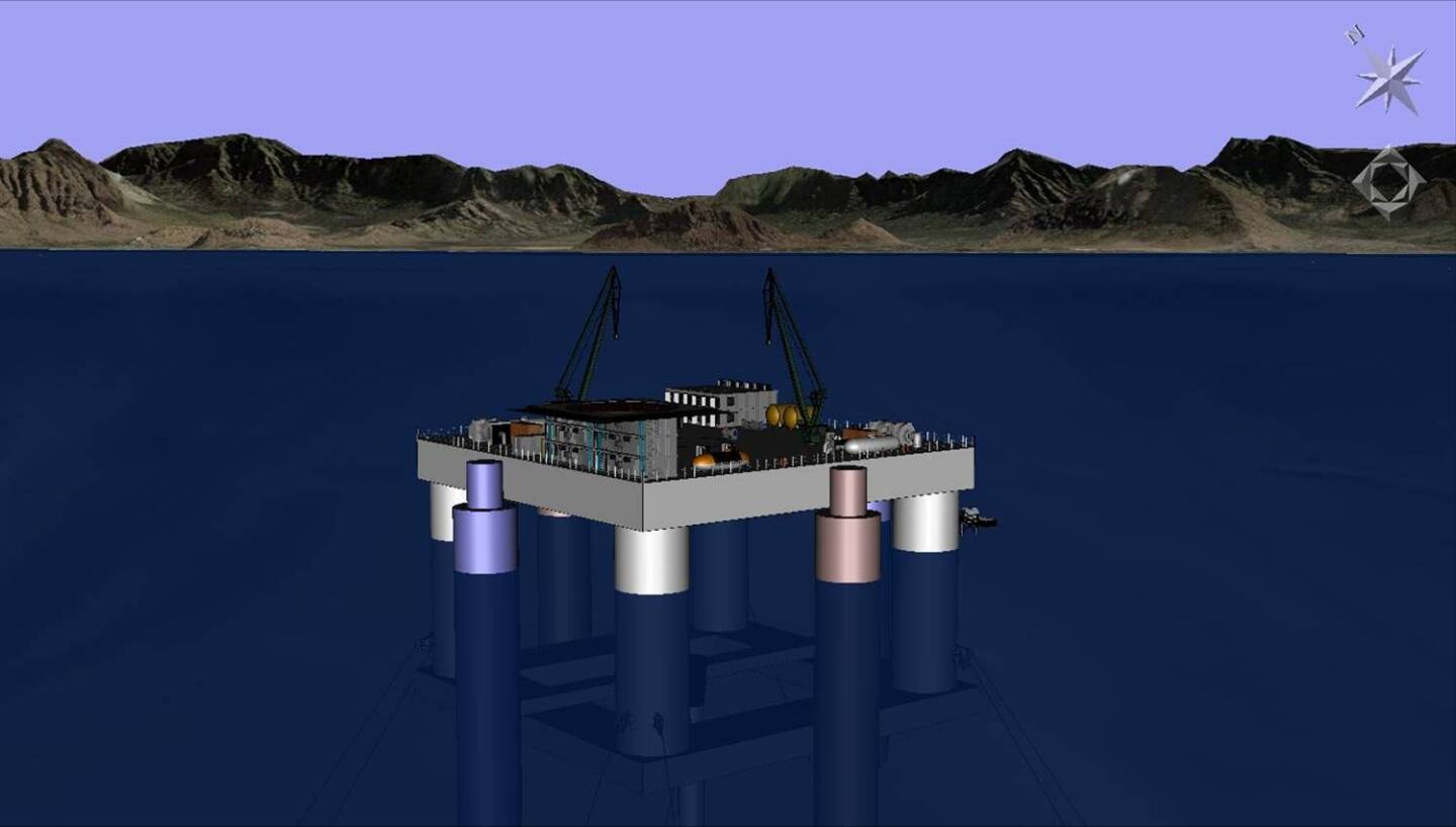 An artist's impression of Lockheed Martin's Hawaii OTEC pilot plan