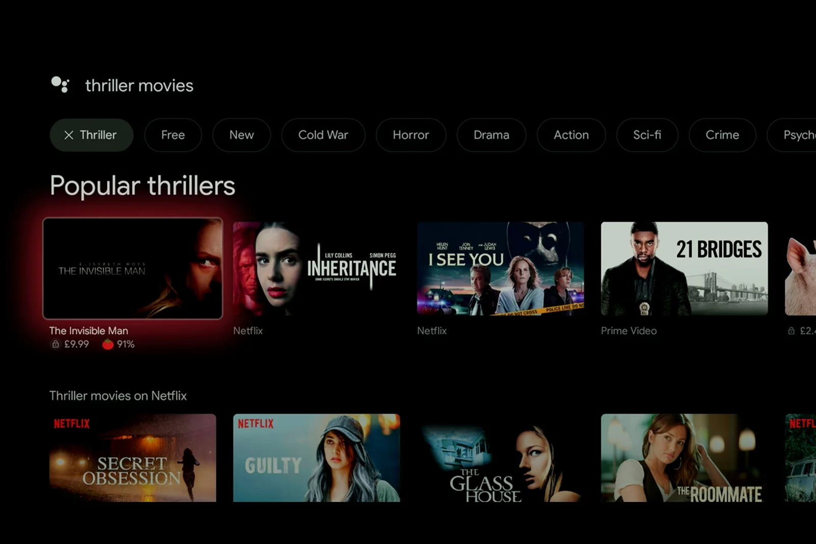 Search results cover all of the apps you've got installed