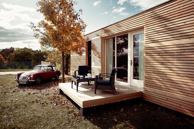 The Freedomky House can be outfitted with a photovoltaics system and back-up diesel generator for electricity