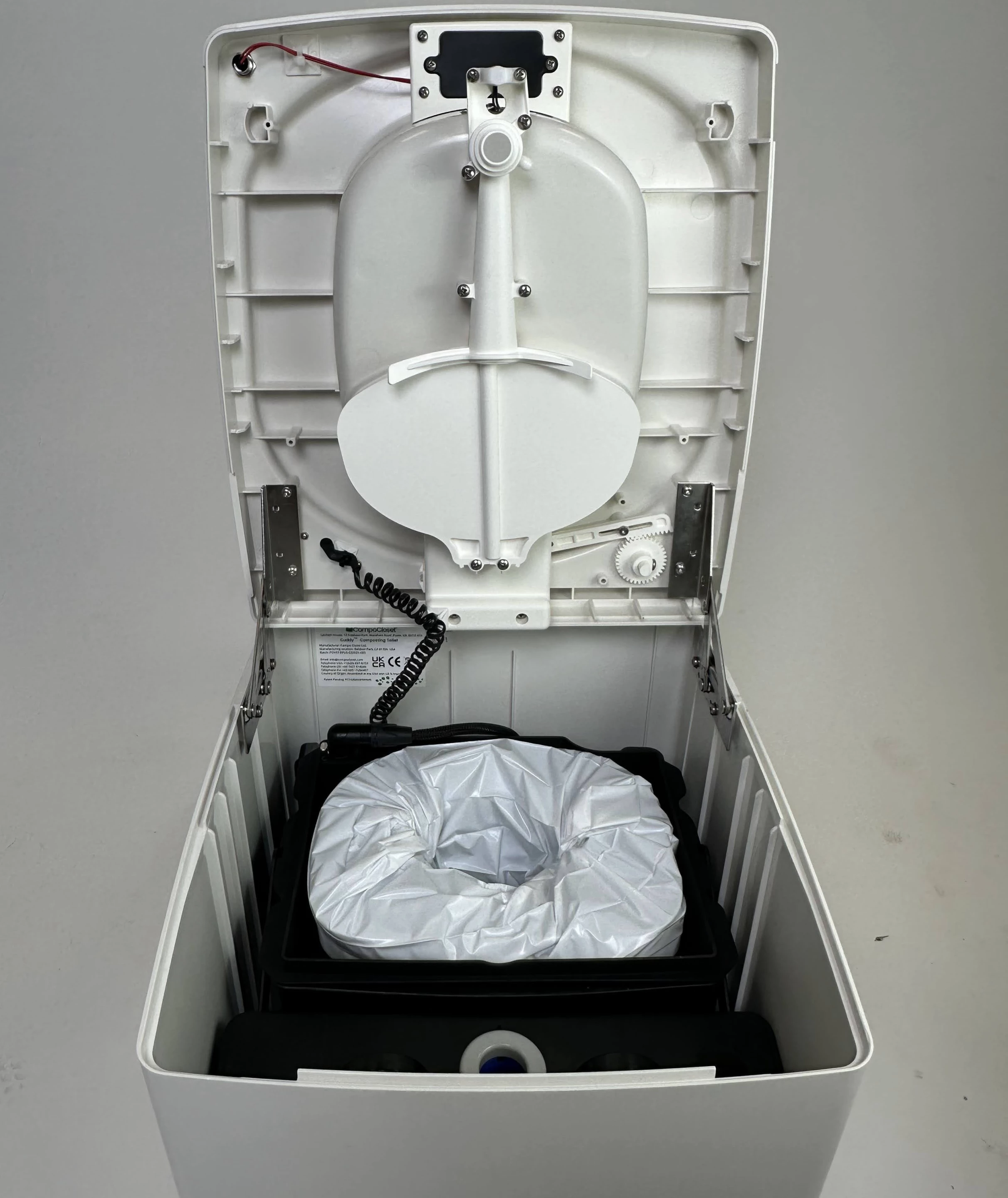 A look inside the S1 toilet