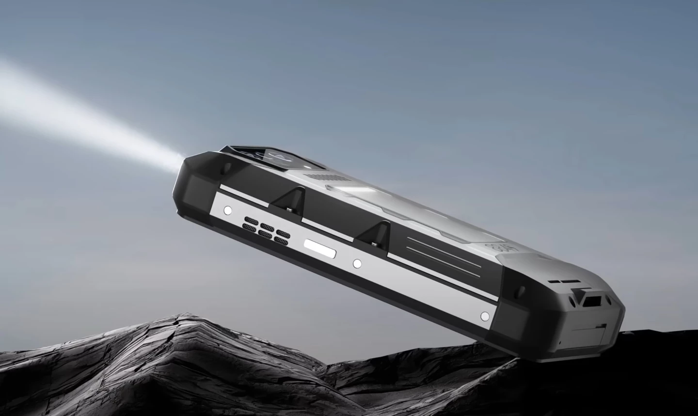 The Hike rugged phone boasts a 1,200-lumen dual flashlight that should reach 200 meters into the darkness