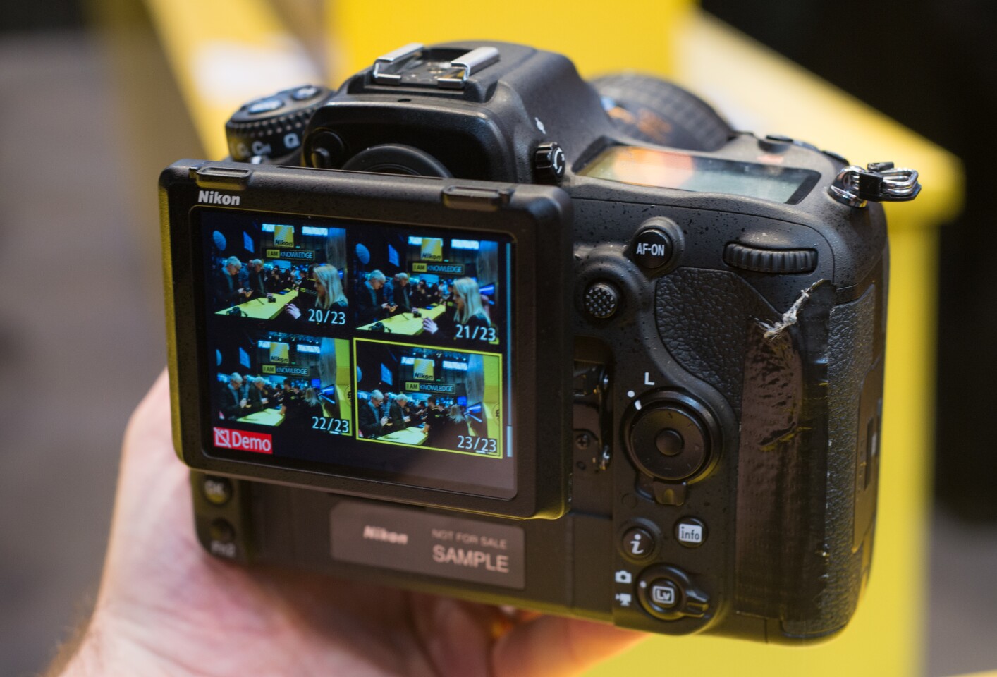 The rear monitor on the Nikon D500 can now be angled for more comfortable shooting