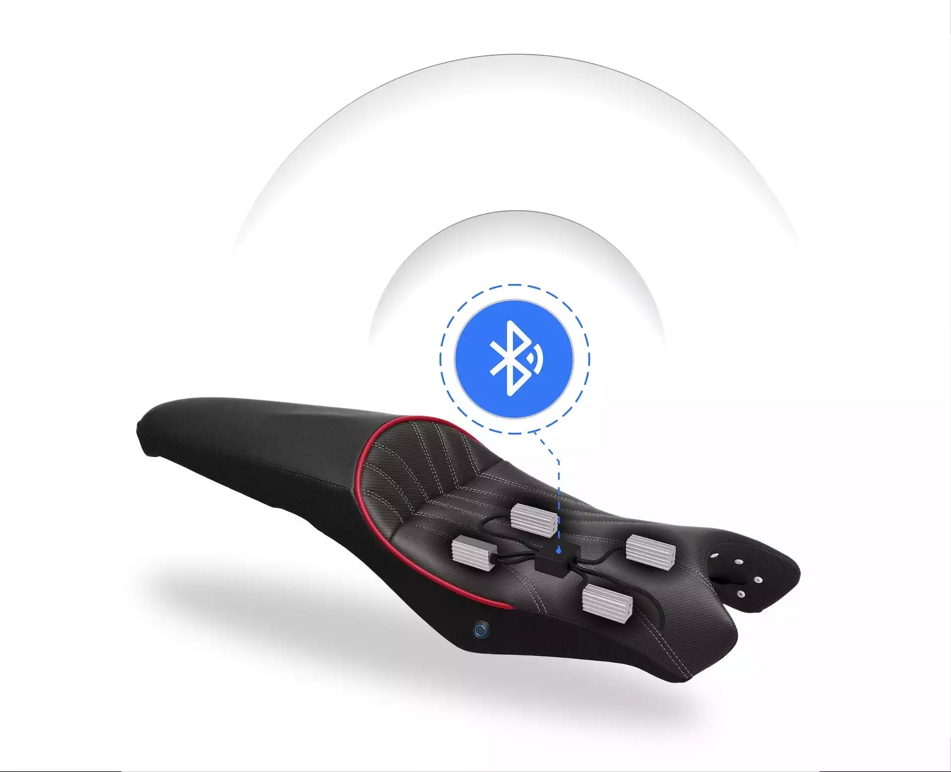ViberAlert is a smart motorcycle seat insert equipped with vibrating actuators that deliver real-time haptic feedback