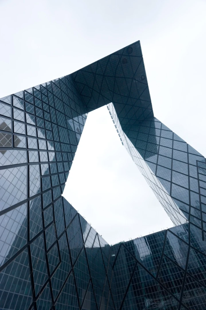 The gravity-defying China Central Television (CCTV) headquarters, Beijing
