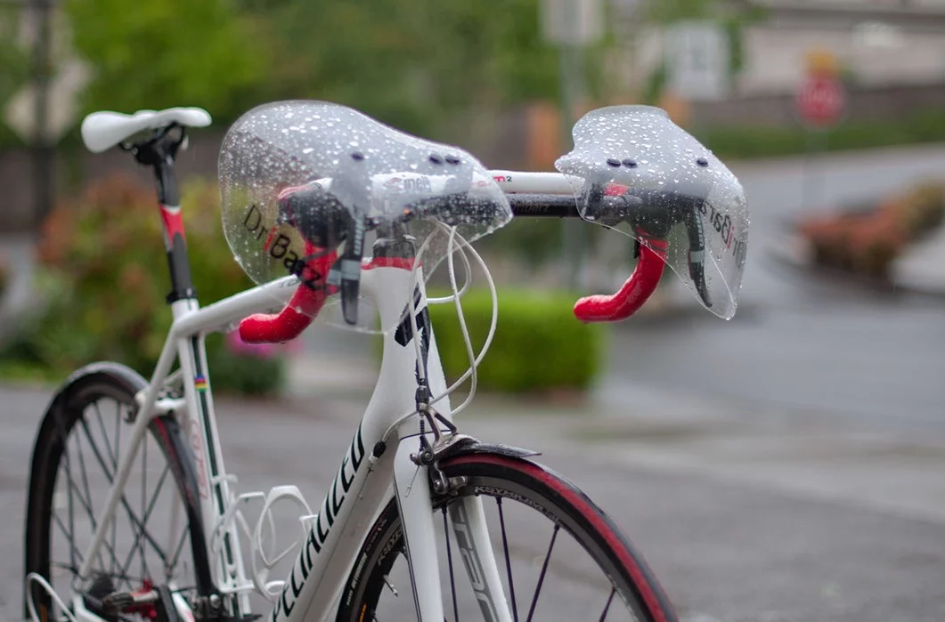 DriBarz shield cyclists' hands from the rain, while still letting sweat moisture escape