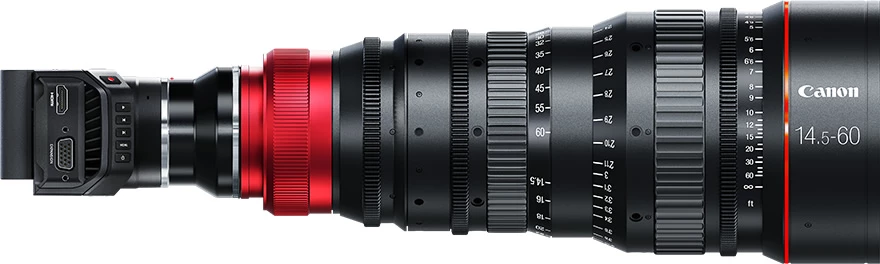 Blackmagic Micro Cinema Camera - micro 4/3rds lens mount can be fitted with an adapter to work with EF-mount lenses