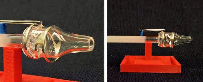 More views of the CAT ionization chamber, showing the solid silver RF energy coupler