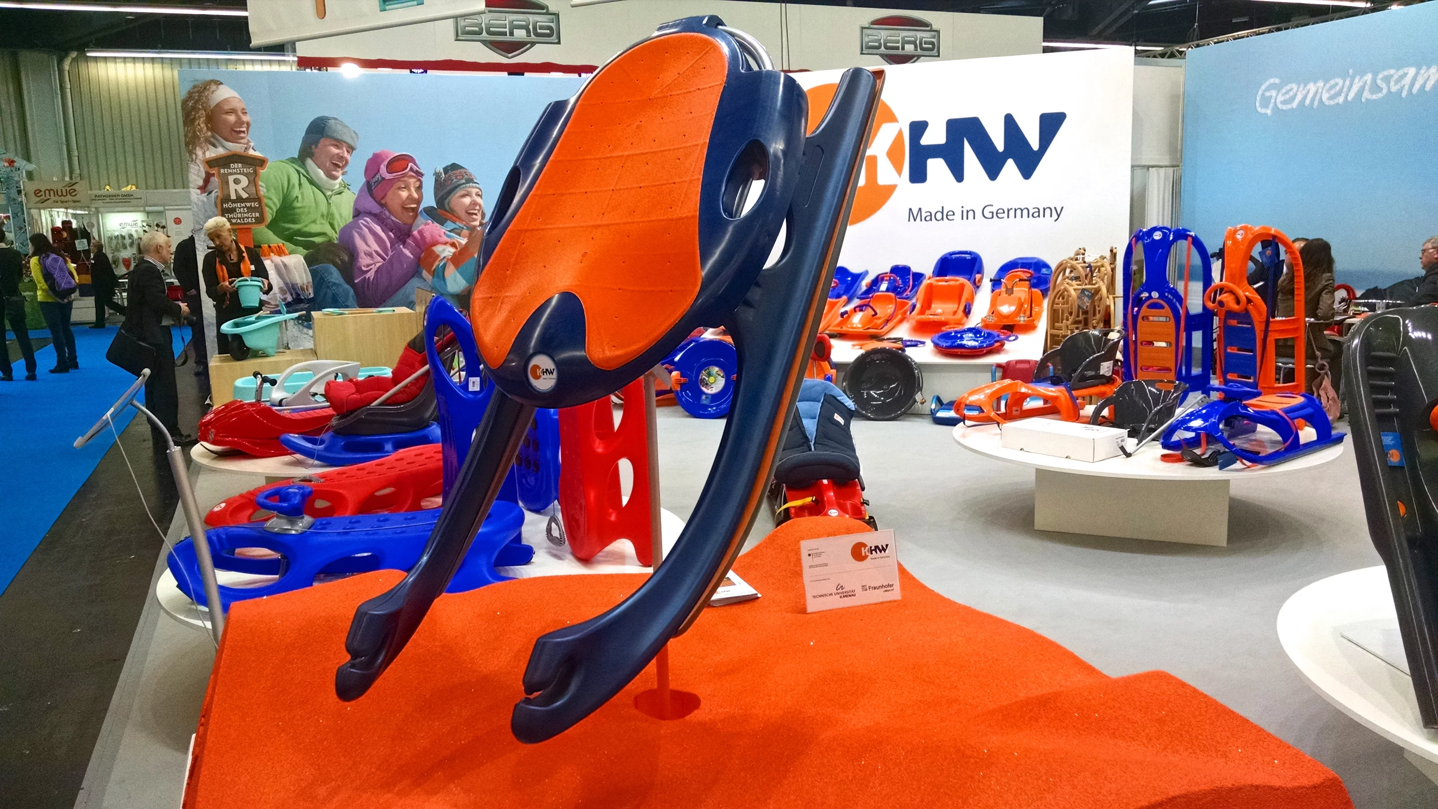 KHW shows its new desert toboggan at the 2015 Nuremberg International Toy Fair (Spielwarenmesse) (Photo: C.C. Weiss/Gizmag)