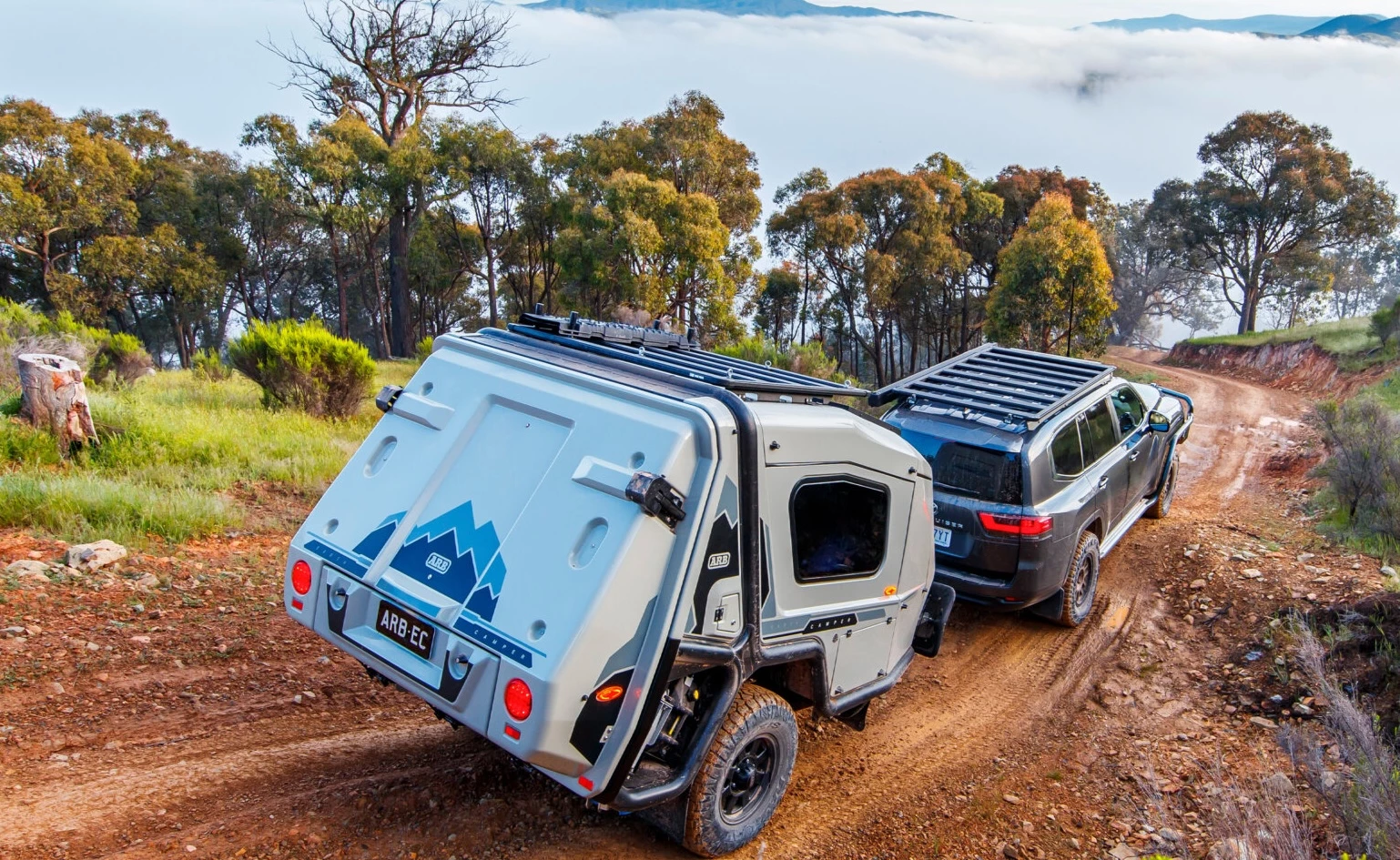 With its steel-framed fiberglass construction, Old Man Emu independent suspension setup and all-terrain tires, the ARB Earth is ready to roll over and through serious terrain