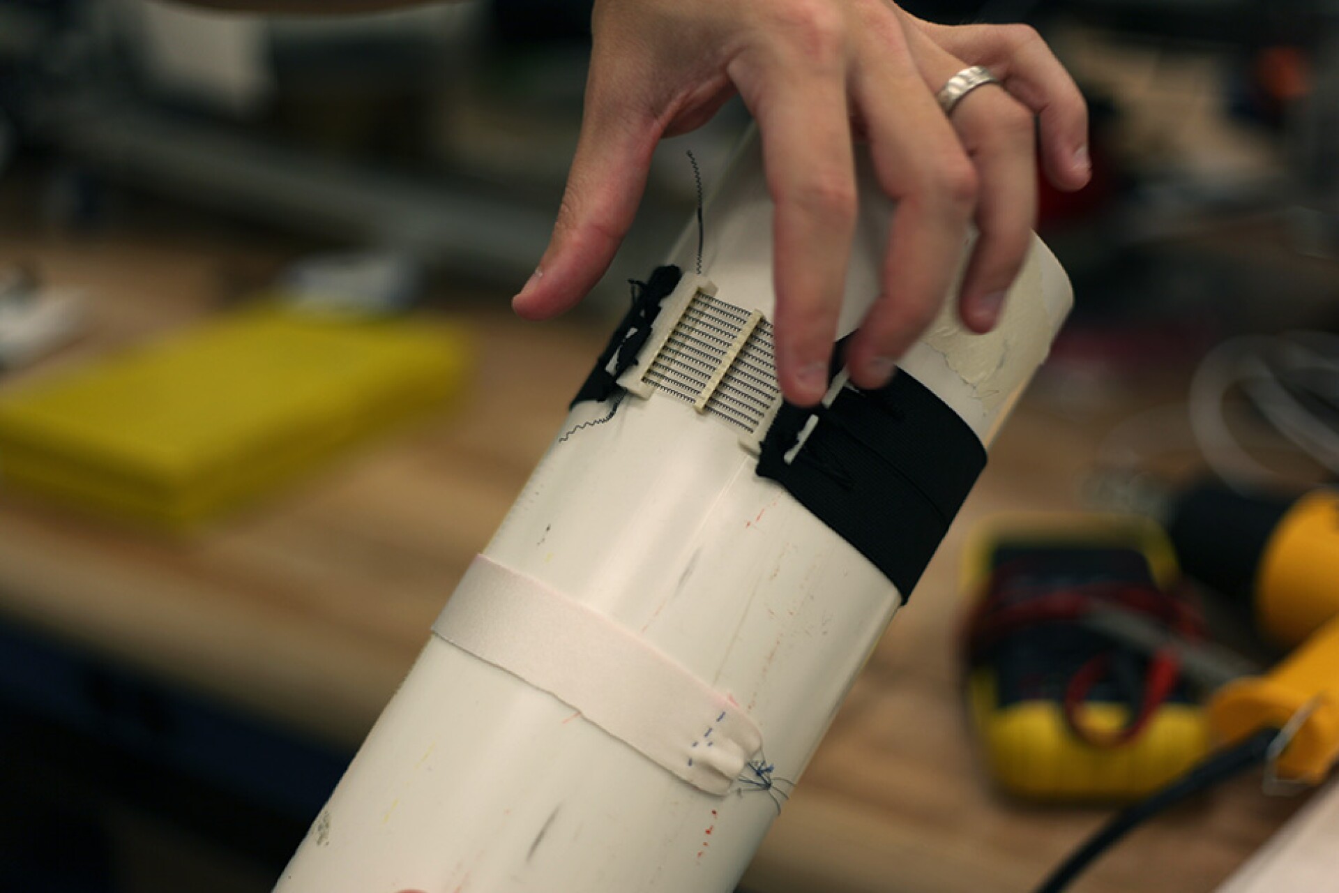 Future skintight spacesuits could snug up at the touch of a button