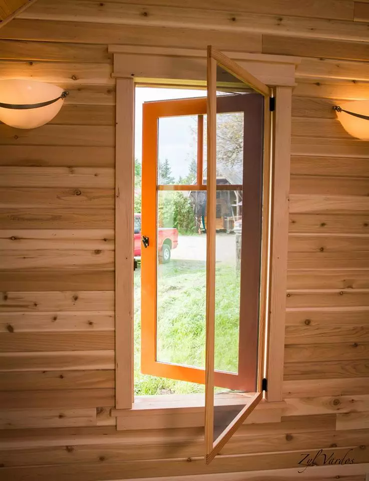 The Fuchsia features handmade windows