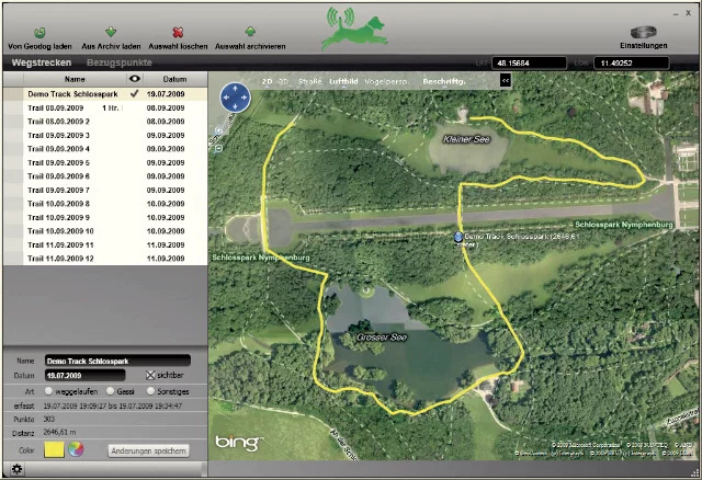 GEODOG PC software tracking