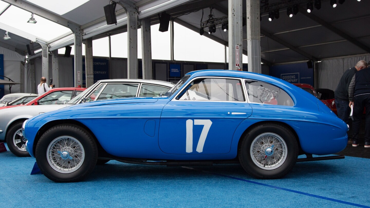 2018 Monterey Car Week Auction Report | 1950 Ferrari 166 MM/195 S Le Mans | Failed to reach reserve price. High bid: $5,500,000 | Estimate: from $6,500,000 to $7,500,000 | Auction: Gooding & Co | Lot 145 | Official Description