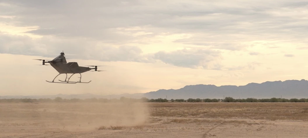 A prototype airframe in unmanned test flight