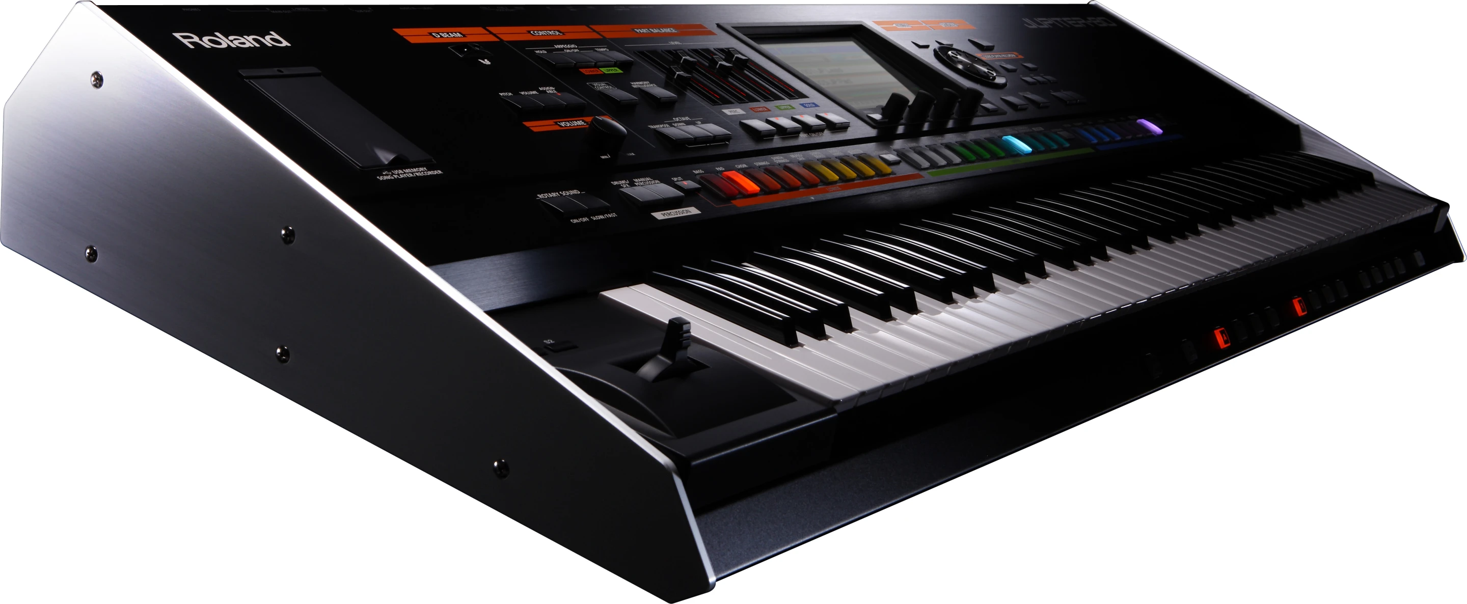 The Jupiter-80's pitch bend/modulation lever