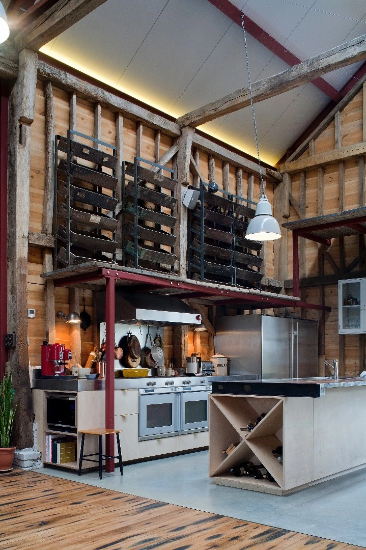 The impressive open kitchen area