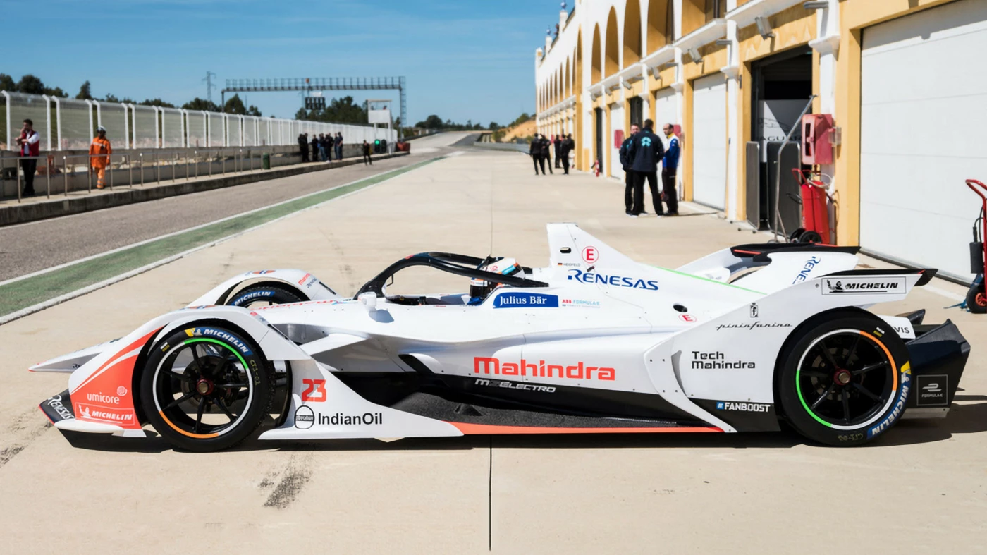 The new second generation Mahindra Formula E car will be used in Season 5 of the series which begins later this year.