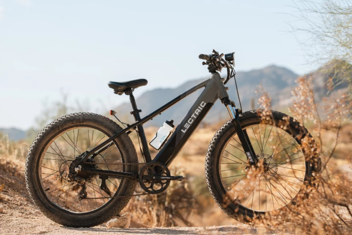 The XPeak rides wild with knobby fat tires, front squish and a 1,300-watt motor