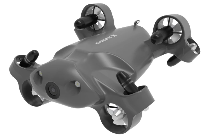 The Chasing X's eight thrusters allow for 360-degree maneuverability