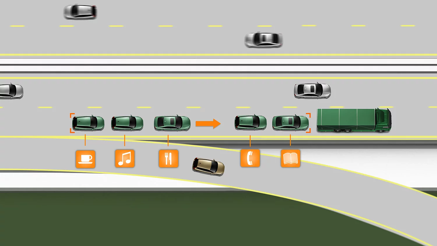How road trains work (Image: Volvo)