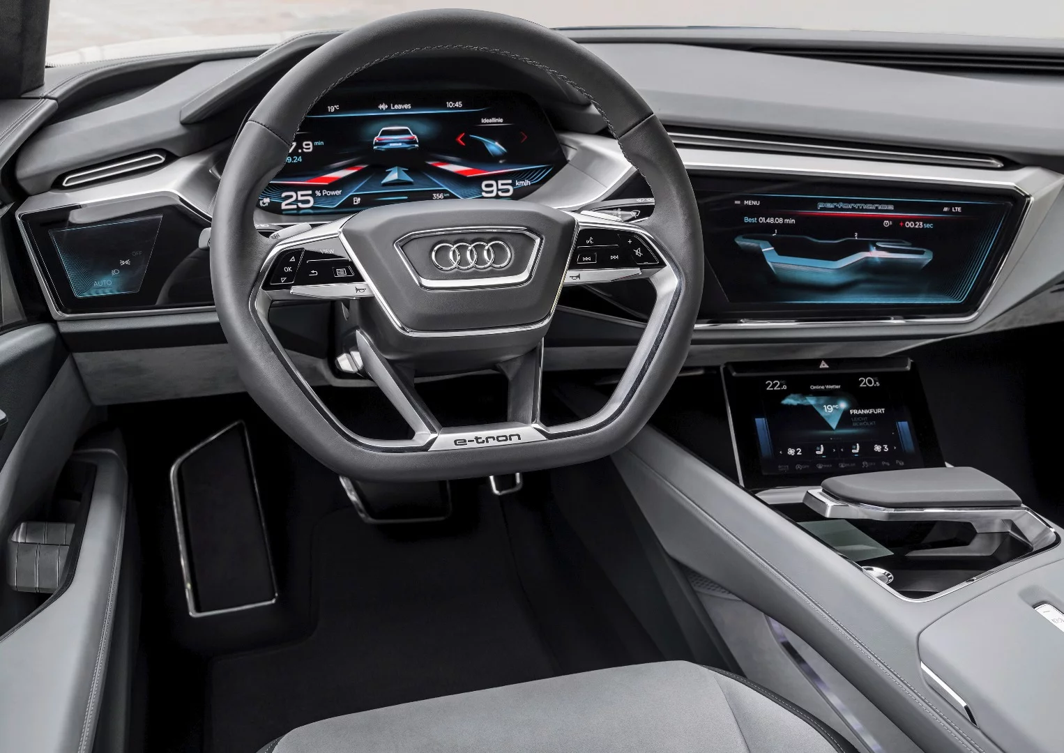 One thing that may remain are the high-end displays found adorning the dashboard in the conceptual e-tron