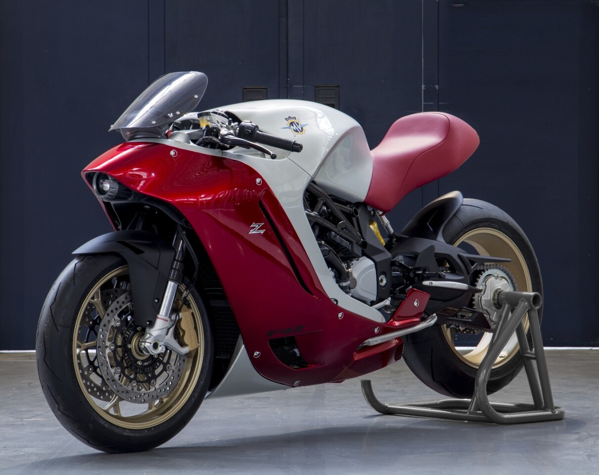 New bodywork, familiar running gear below the costumes of the MV Agusta f4Z
