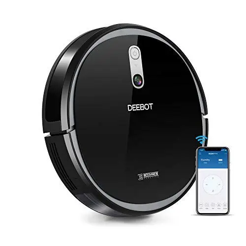 The Ecovacs Deebot 711 is a good size, fitting under most furniture on legs (beds, dressers, tables) and comes with a black finish and simple indicator lights