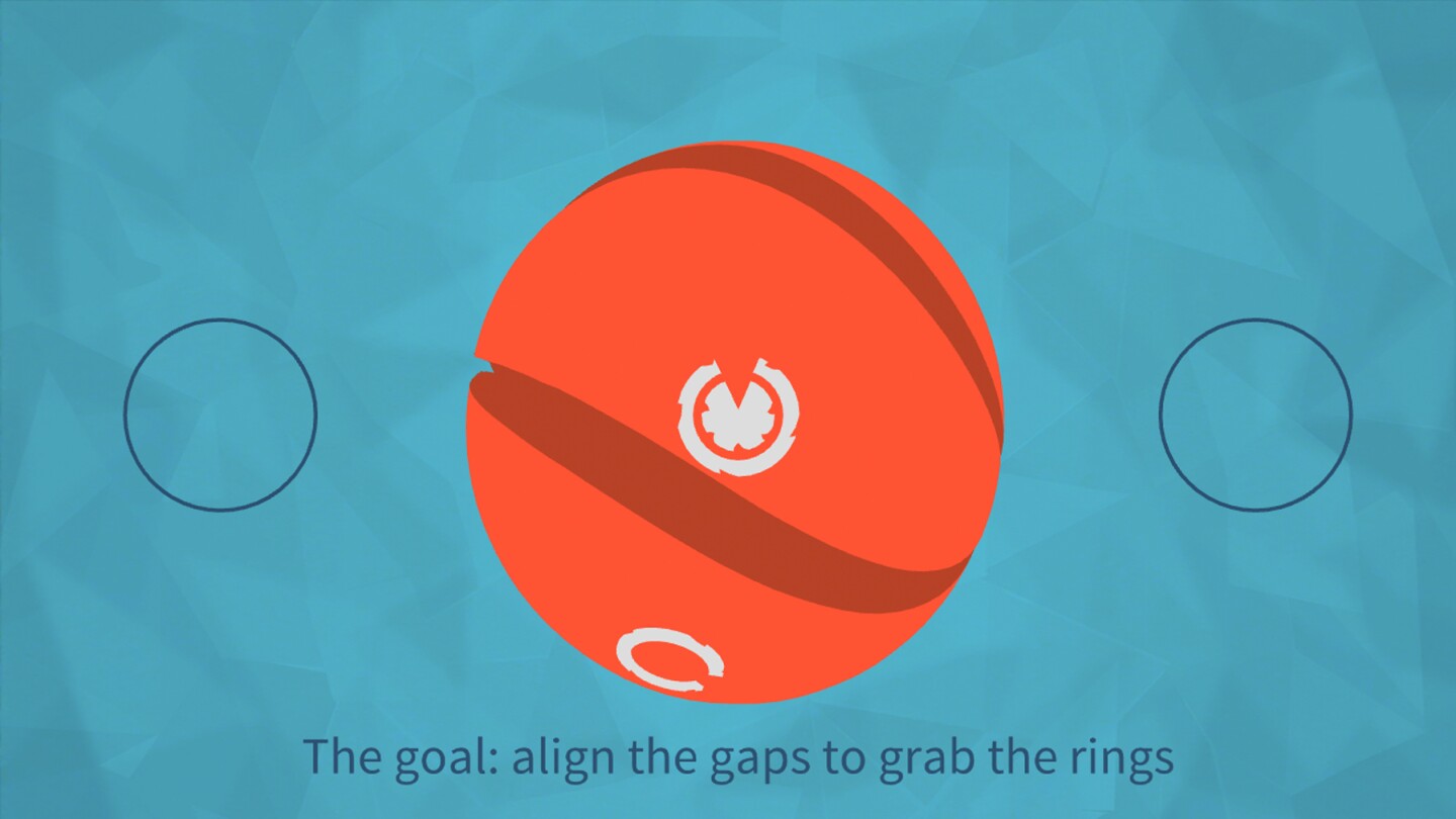 Bounden's unique interface requires that two people work together to keep the crosshair positioned and the ball rolling