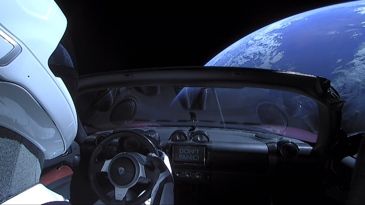 Starman checking out the Earth