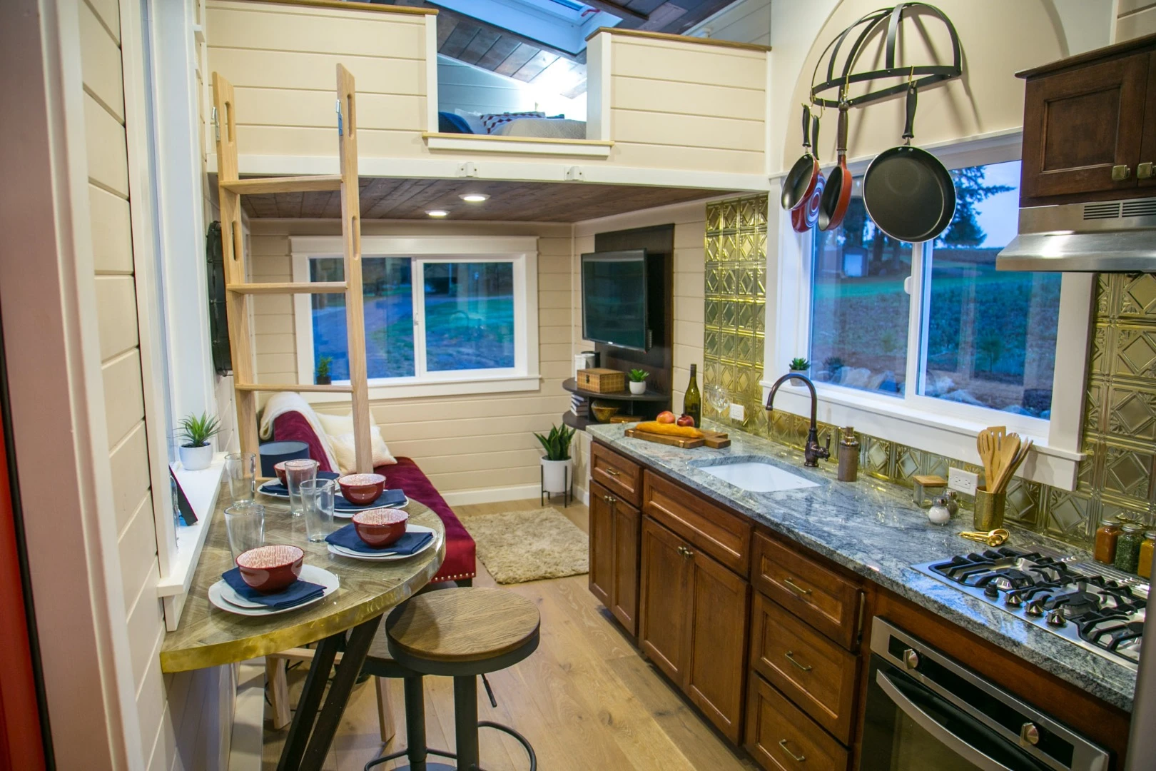 The Theater Home's kitchen measures 80 sq ft (7.5 sq m)