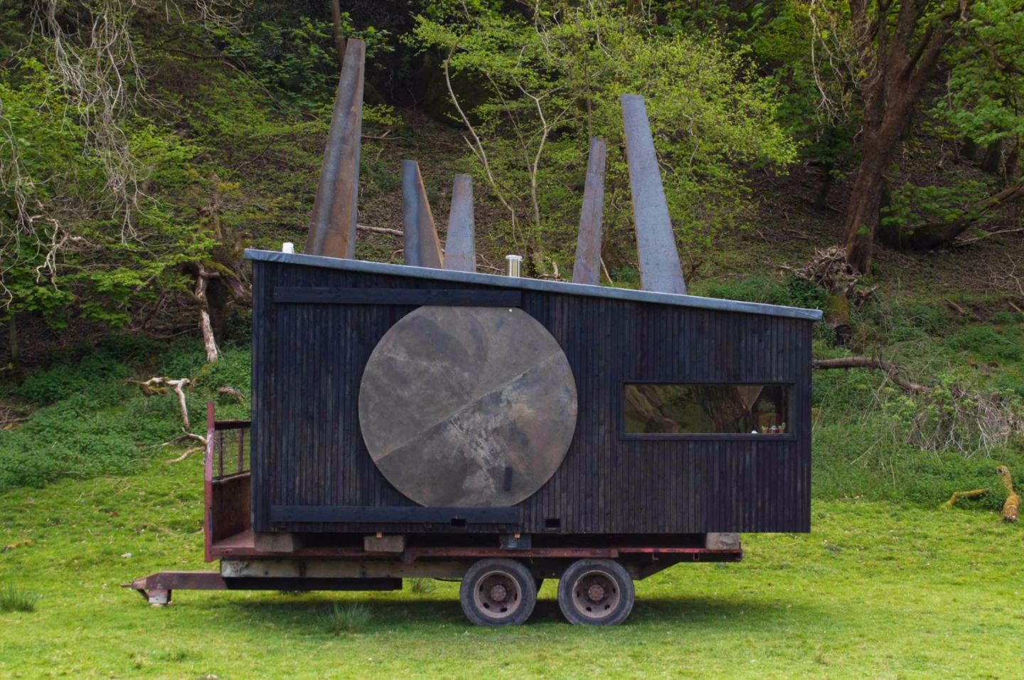 The Animated Forest cabin created by Francis & Arnett architects is a 15 sq m (161.5 sq ft) tiny house on wheels