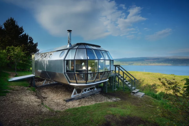 The AirShip 002 is available for rent on Airbnb