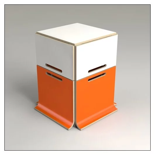 The entire Paket set can be stored in a corner when not required