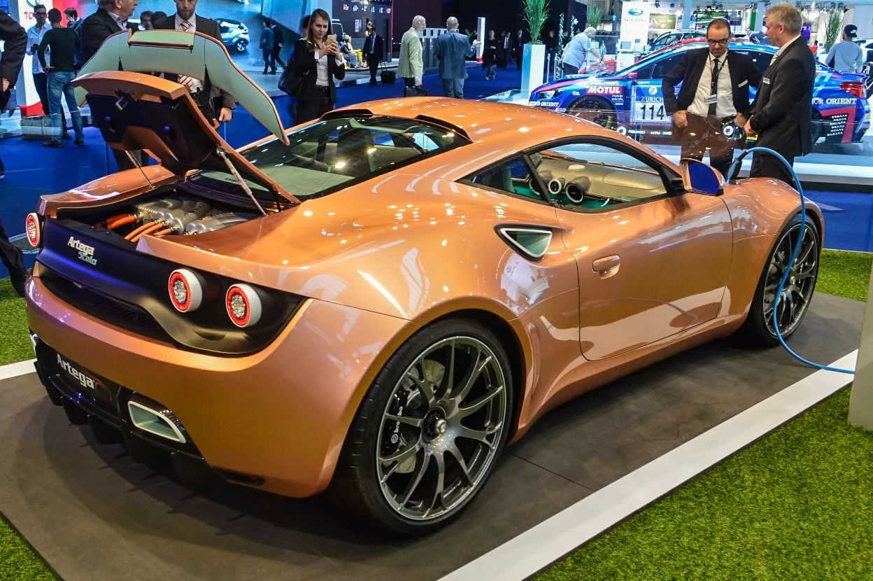 The Artega Scalo with motor access open
