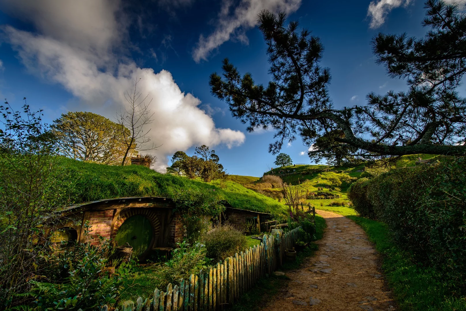 The Hobbiton Movie Set is set on New Zealand's North Island