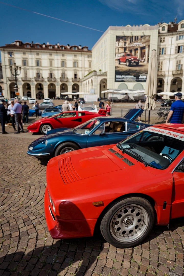The 1969 Lancia Rally 037 of Edoardo Cornaglia and the 1972 Dino 246 GT of PierMario Cornaglia