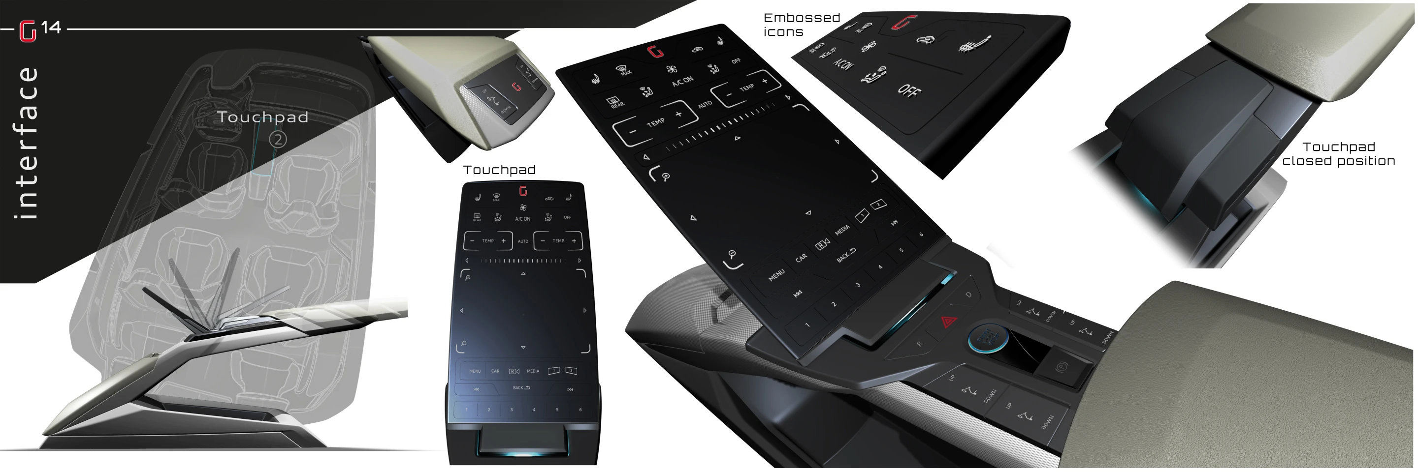 The Italdesign Giugiaro Clipper's touchpad control