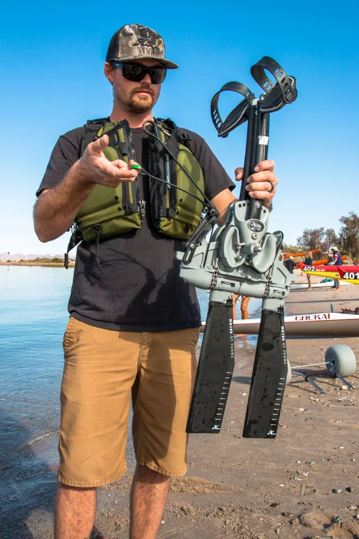 Hobie's Mirage 180 pedal drive system