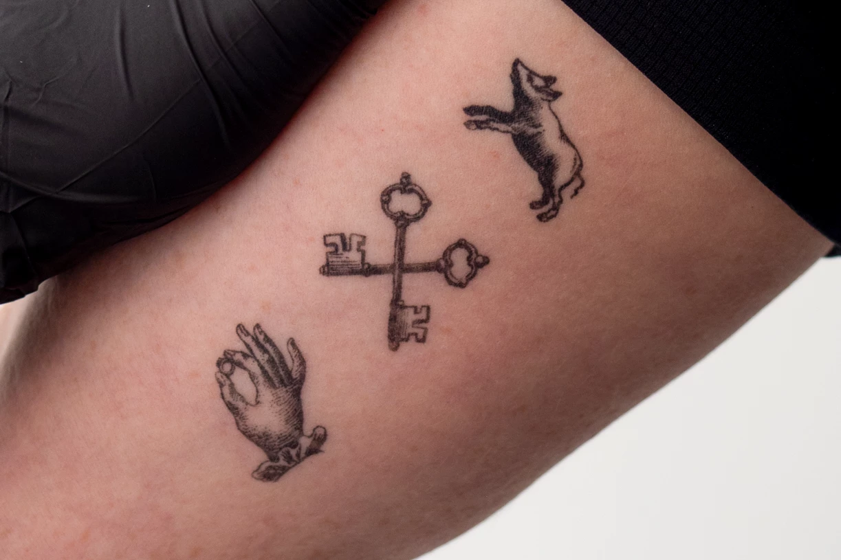 Examples of Blackdot tattoos
