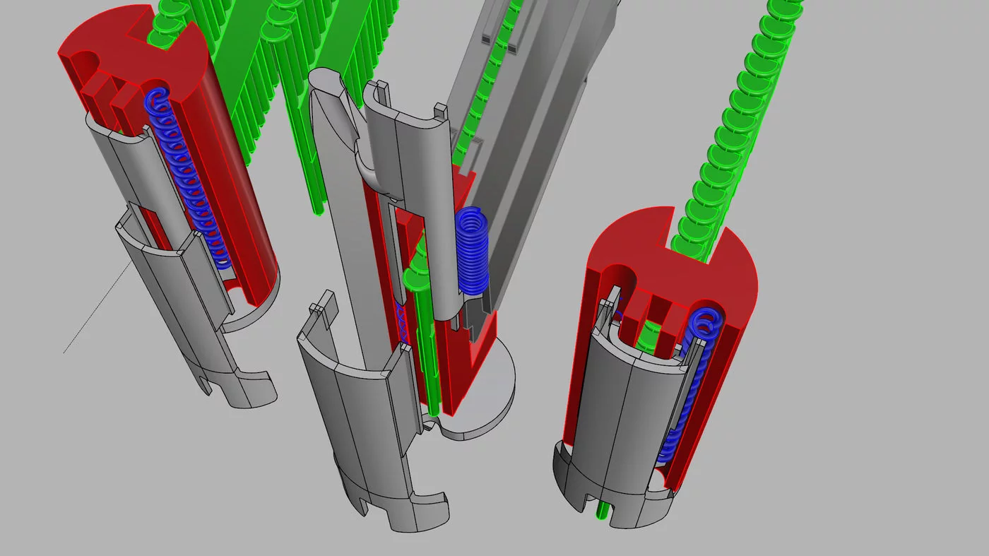 Michael Young's single-handed hammer uses a loading mechanism to dispense nails from its head