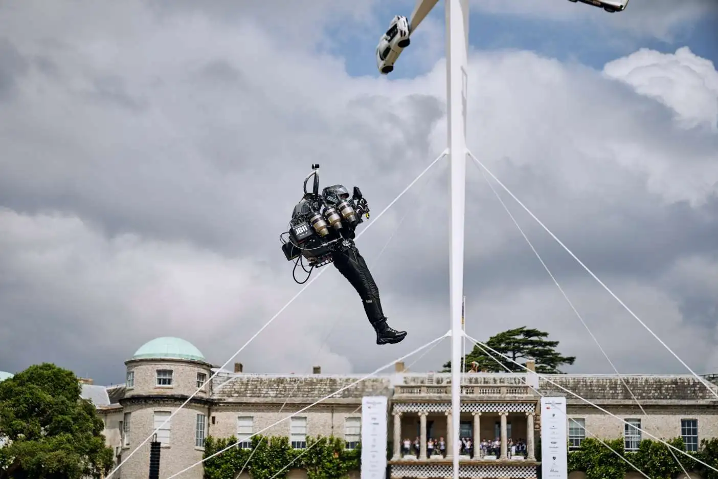 The JB11 jetpack in action at the 2018 Goodwood Festival of Speed