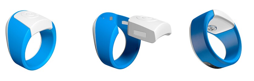 The Hoope ring utilizes single-use needle/lab-on-a-chip cartridges