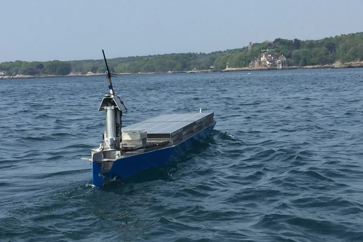 The unmanned solar-powered boat, Solar Voyager, is attempting to cross the Atlantic Ocean